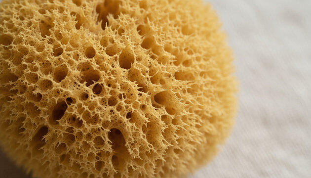 Natural Mediterranean sea sponge macro texture with organic porous structure