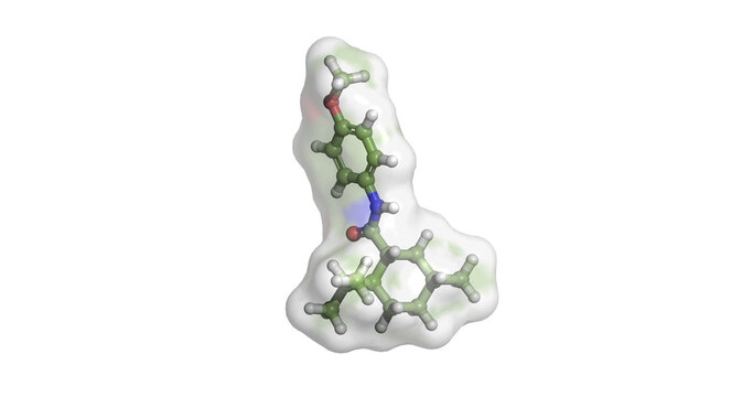 Acoltremon, TRPM8 thermoreceptor agonist for dry eye disease, 3D molecule 4K
