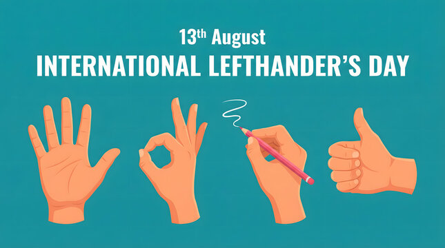 International Lefthander's Day, August 13th, left hand