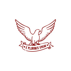 Naklejka premium American Eagle Emblem Doodle