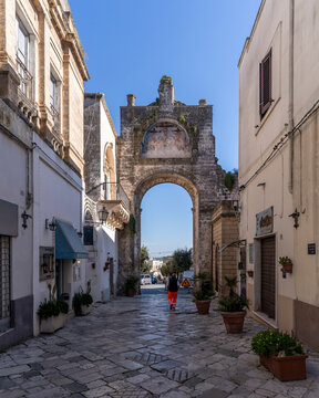 Oria, Italy - April 18, 2026 : The Oria Town street view in Italy