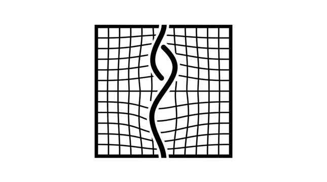 Distorted Grid - Abstract Representation of Transformation and Change.