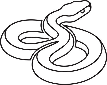 Minimalist Python Reticulatus Snake Vector Icon for Software Development, Programming, Data Science, AI, Machine Learning, Tech Startups, App Design, UIUX, Developer Tools, Python