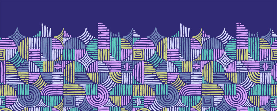 Hand drawn abstract seamless pattern, geometric background, simple style - great for textiles, banners, wallpapers, wrapping - vector design
