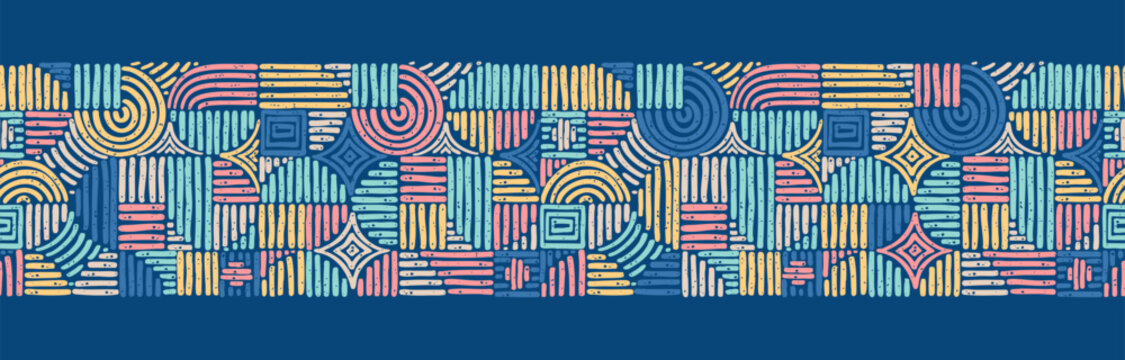 Hand drawn abstract seamless pattern, geometric background, simple style - great for textiles, banners, wallpapers, wrapping - vector design