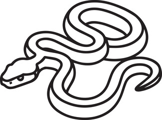 Fototapeta premium Minimalist Vector Rosy Boa Snake Full-Body Isometric Illustration for Herpetology Education, Wildlife Conservation, Zoology Research, Snake Species Identification, Reptile Care Guides