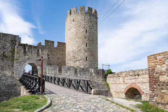 
Despot Stefan Tower, part of the Belgrade Fortress and Kalemegdan Park Complex overlooking the Sava River and River Danube, Belgrade, Serbia.