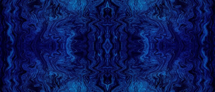 mesmerizing abstract deep blue wavy pattern with intricate textural details and symmetrical artistic design
