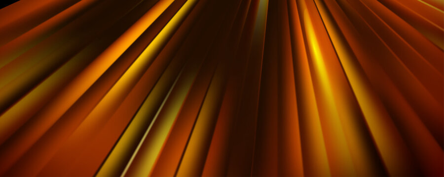 Abstract warm orange and gold glowing diagonal light streaks