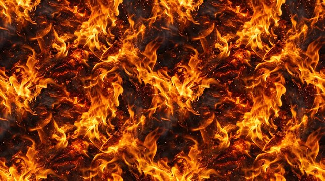 Seamless Fire Flame Texture &ndash; High Quality Burning Background for Cinematic and VFX Design