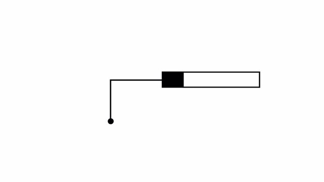 Minimalist callout line element animation on transparent background, clean callout line and title overlay for custom editing.