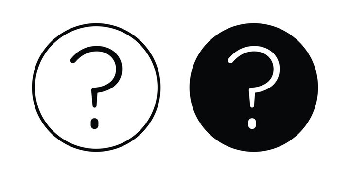 Interrogation icon pack in line art and flat design style
