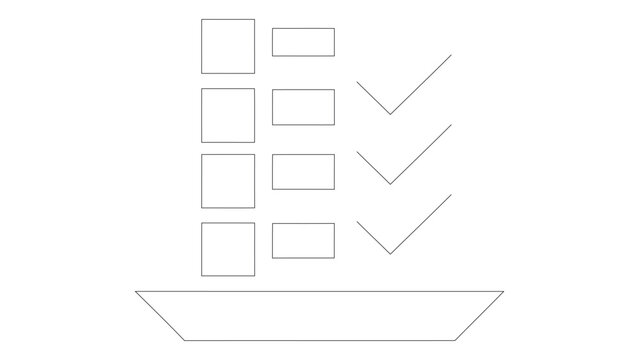 Checklist with checkboxes and checkmarks