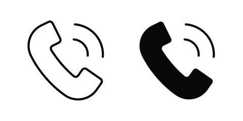 Obraz premium Phone icon pack in line art and flat design style