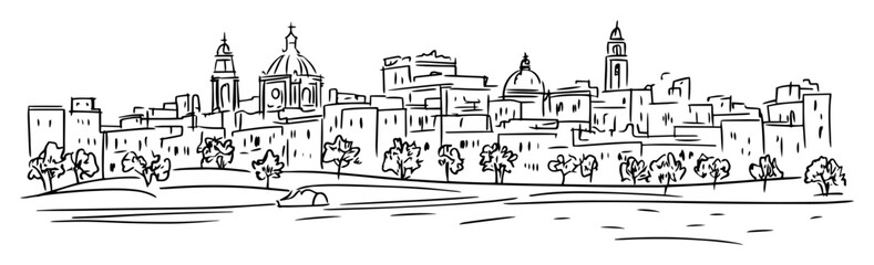verona skyline with historic buildings and domes © Mago
