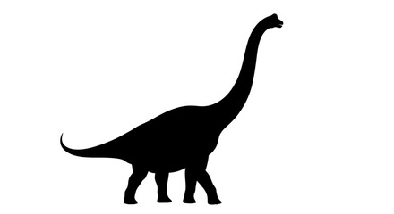 Brachiosaurus silhouette against a white background © Creator Rima  Akter