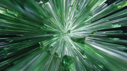 Fototapeta premium Abstract green explosion with transparent background