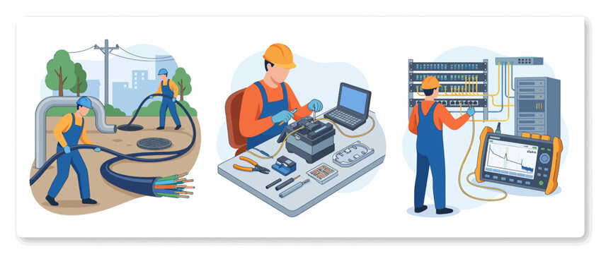 Fiber Optic Cable Installation and Network Engineering Activities