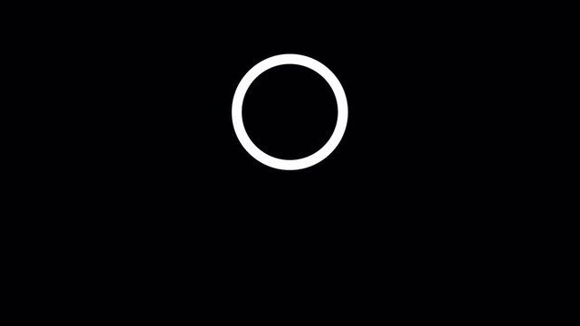 3D Glowing Circle Symbol Made of Spheres with Countdown Effect