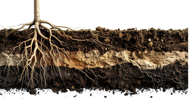 solid icon isolated roots lateral branch roots absorption zone roots corte layer roots rhizosphere soil roots root eudate profile roots root growth chart