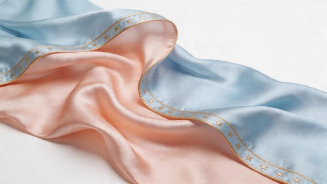 Silk scarf with star pattern
