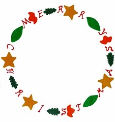 Fototapeta premium christmas holly frame
