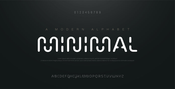 Minimal, Abstract modern urban alphabet fonts. Typography sport, technology, fashion, digital, future creative logo square design font. vector illustration
