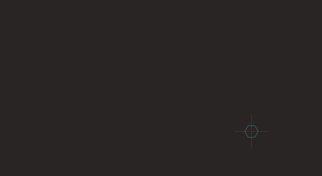 Minimalist hexagon loading spinner animation on dark animation background
