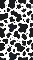 Fototapeta premium Black and white pattern resembling cowhide, organic shapes