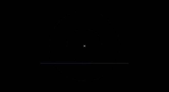 Minimalist white crosshair animation on black background, digital target reticle motion graphic, simple geometric aim interface
