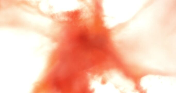 Ultra slow motion blood splash isolated on white background. Realistic liquid droplets ideal for VFX compositing, overlays, horror effects and cinematic action scenes.