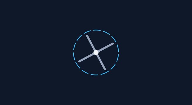 Minimalist loading spinner animation with rotating progress circle animation