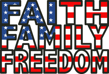 Faith Family Freedom SVG,4th Of July SVG ,Independence Day SVG © Jane