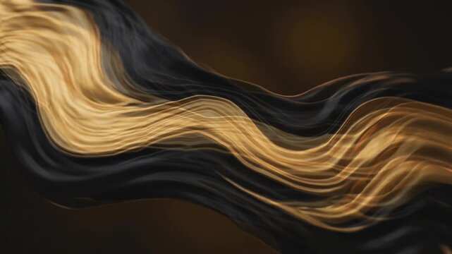 abstract background black and gold with waves