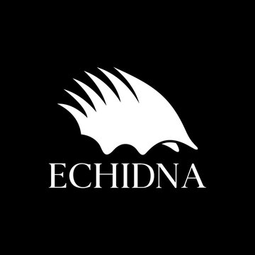 vintage retro hipster echidna logo vector outline silhouette art icon