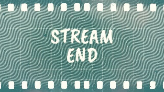 Stream End retro style 4k video background.
