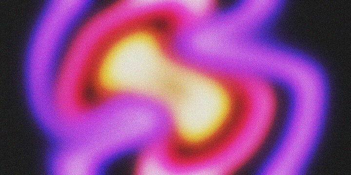 Abstract Neon Glow Fluid Wave Background with Grainy Textures