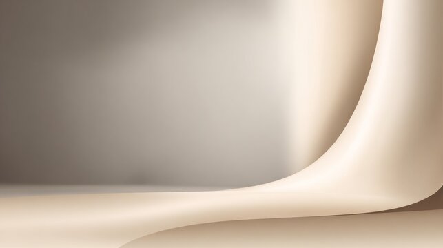 Smooth curved surface forms an elegant abstract background for product display