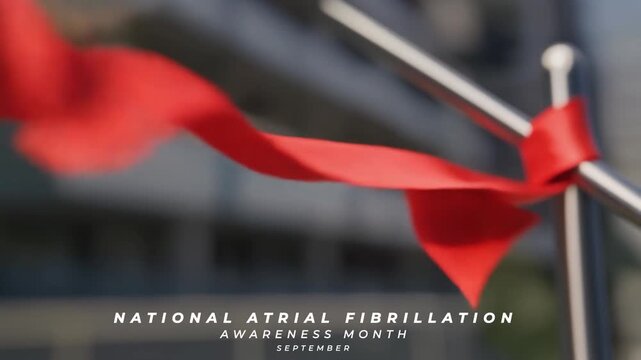 National Atrial Fibrillation Awareness Month Heart Rhythm and Cardiac Health Education. Animation Video.