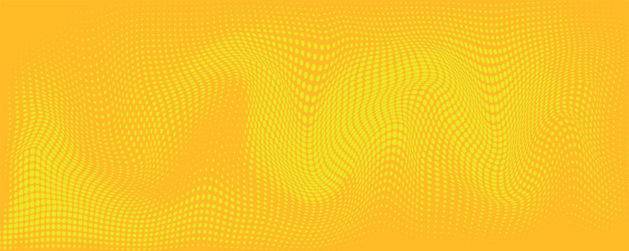 Dots halftone yellow and dark blue color pattern gradient grunge texture background. vector grunge. modern
