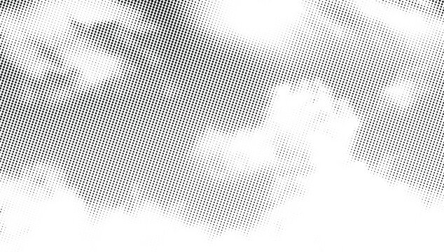 Abstract halftone cloud dot wave pattern on transparent