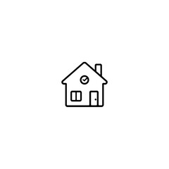 Fototapeta premium Minimal Black Home Line Art Icon Set – Modern House Outline Vector Collection for UI, Web & App Design