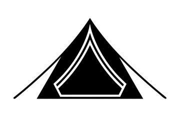 tent icon vector illustration, camping tent silhouette art © Silhouette Studio