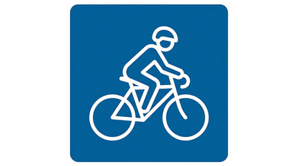 Fototapeta premium Bicycle traffic sign icon