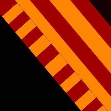 Geometric abstract background featuring diagonal orange and red stripes on a black backdrop. Minimalist vector pattern design for modern layouts, posters, and tech concepts.