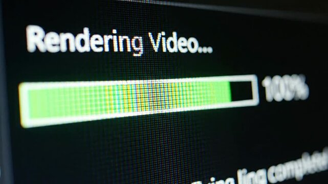 Video Rendering Progress Bar Reaching 100 Percent