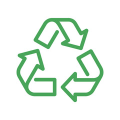 Fototapeta premium Green recycling symbol graphic illustration