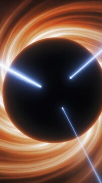ブラックホールの引力渦ループ
