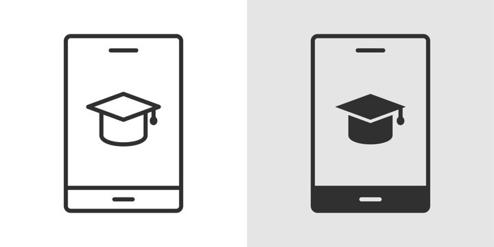 Distance Learning Icon representing remote education, online classes, and flexible digital study systems.