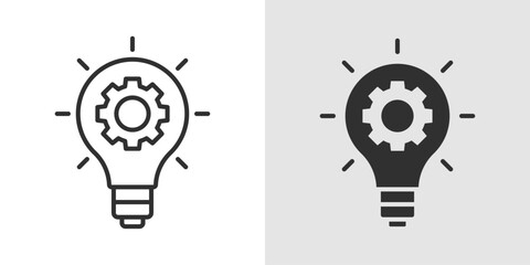 Innovation Icon representing creativity, new ideas, technological advancement, and problem-solving. © Charles